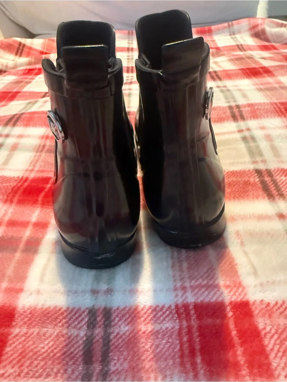Michael Kors Kids Black Chelsea Rain Ankle Boots